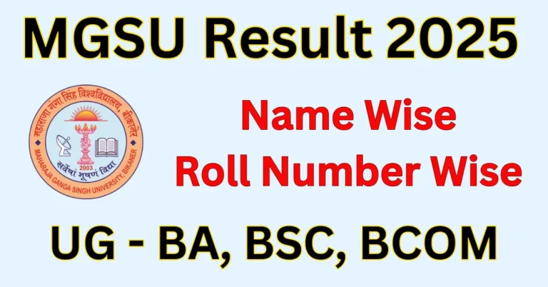 mgsu bikaner result
