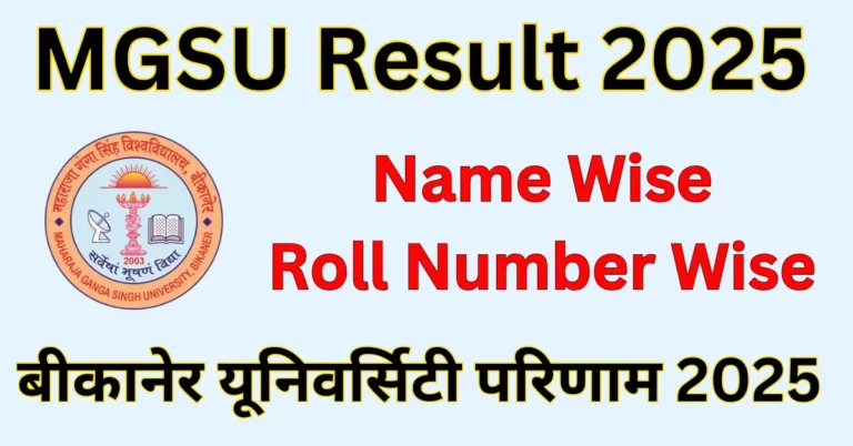 MGSU Result 2025